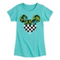 thumbnail image 1 of Disney - Mickey Silhouette Tropical Vibe - Girls Fitted Short Sleeve Tee, 1 of 4