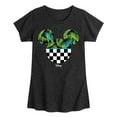 thumbnail image 1 of Disney - Mickey Silhouette Tropical Vibe - Girls Fitted Short Sleeve Tee, 1 of 4