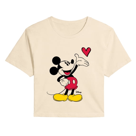 Disney - Mickey Simple Heart Women's Cropped Graphic T-Shirt