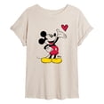 thumbnail image 1 of Disney - Mickey Simple Heart - Juniors Oversized Graphic T-Shirt, 1 of 4