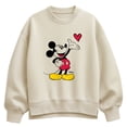 thumbnail image 1 of Disney - Mickey Simple Heart Women's Oversized Fleece Crew Sweatshirt, 1 of 3