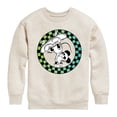 thumbnail image 1 of Disney - Mickey Skateboarding Checkered Circle - Toddler And Youth Crewneck Fleece Sweatshirt, 1 of 5