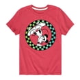 thumbnail image 1 of Disney - Mickey Skateboarding Checkered Circle - Toddler And Youth Short Sleeve Graphic T-Shirt, 1 of 5