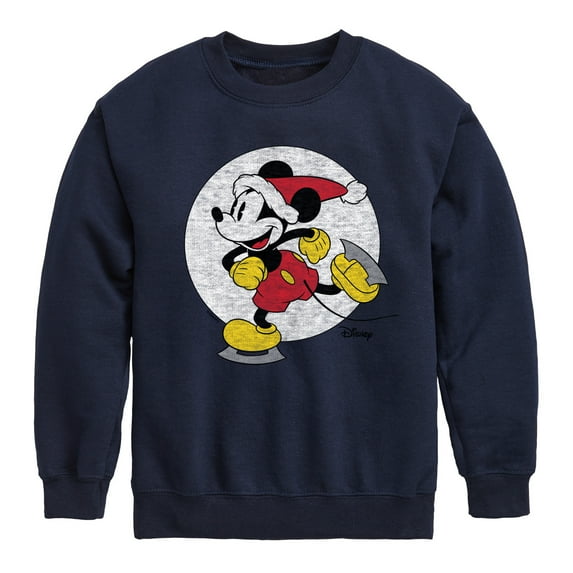 Disney - Mickey Skating Christmas - Toddler & Youth Crewneck Fleece Sweatshirt