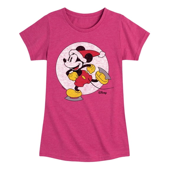Disney - Mickey Skating - Toddler & Youth Girls Short Sleeve Graphic T-Shirt