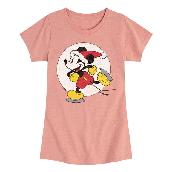 Disney - Mickey Skating - Toddler & Youth Girls Short Sleeve Graphic T-Shirt