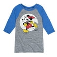 thumbnail image 1 of Disney - Mickey Skating Christmas - Toddler & Youth Raglan Graphic T-Shirt, 1 of 4