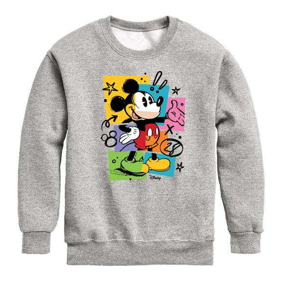 Disney - Mickey Sketch - Toddler & Youth Crewneck Fleece Sweatshirt