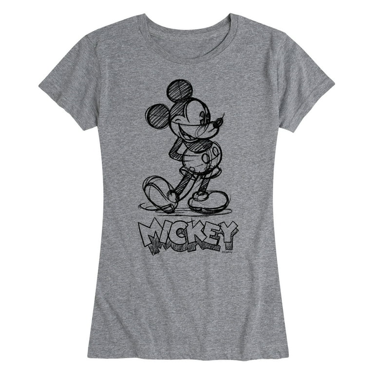 Disney - Mickey Sketch - Women's Fine Jersey Short Sleeve Graphic