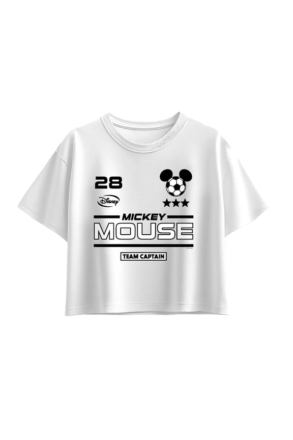 - Mickey Soccer Jersey - Youth Girls Boxy T-Shirt