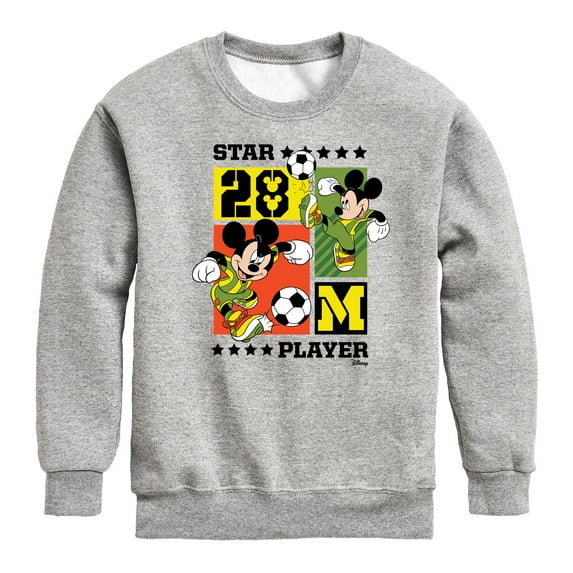 Disney - Mickey Soccer - Toddler & Youth Crewneck Fleece Sweatshirt