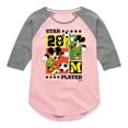 thumbnail image 1 of Disney - Mickey Soccer - Toddler & Youth Girls Raglan Graphic T-Shirt, 1 of 4