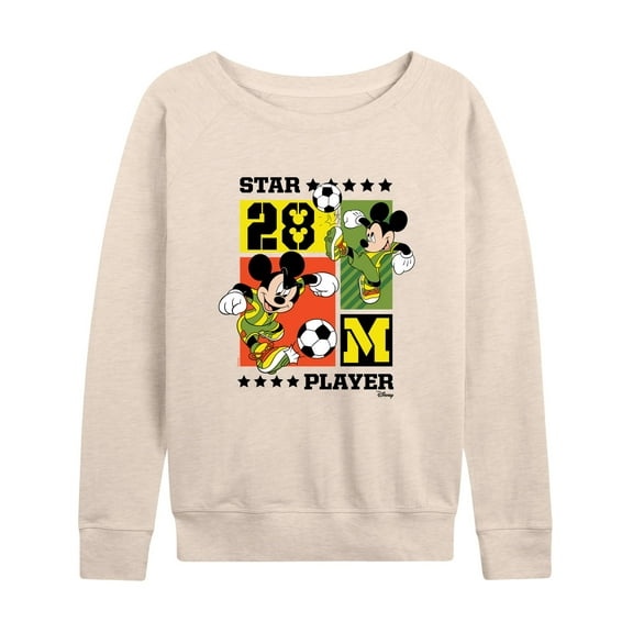 Disney - Mickey Soccer - Women's Lightweight French Terry Long Sleeve Shirt
