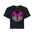 thumbnail image 1 of Disney - Mickey Sphere  - Juniors Cropped Cotton Blend T-Shirt, 1 of 5