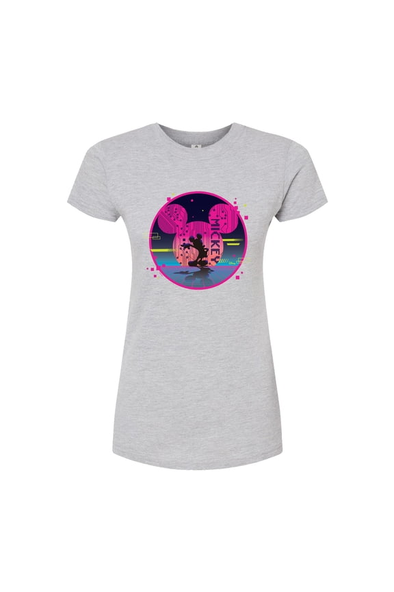 - Mickey Sphere  - Juniors Fitted Graphic T-Shirt