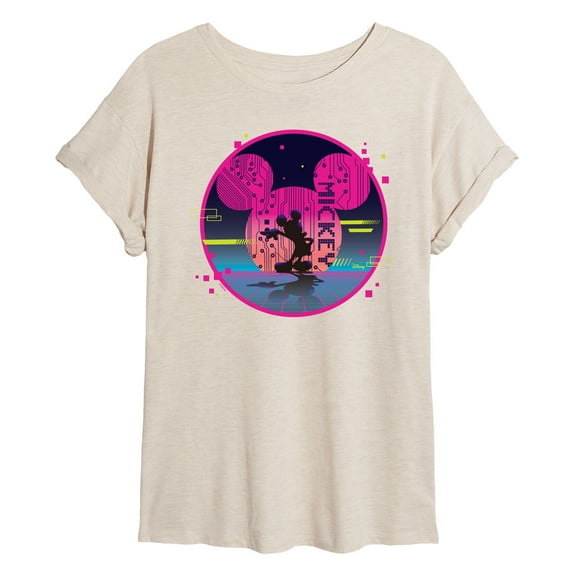 Disney - Mickey Sphere  - Juniors Ideal Flowy Muscle T-Shirt