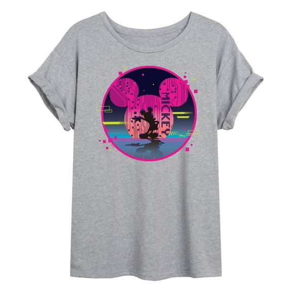 Disney - Mickey Sphere  - Juniors Ideal Flowy Muscle T-Shirt