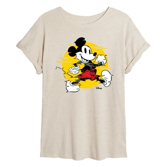 Disney - Mickey Spotlight Glitch - Women's Oversized T-Shirt