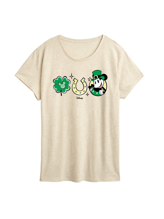 - Mickey St. Patrick's Icons Women's Short Sleeve Graphic T-Shirt
