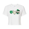 thumbnail image 1 of Disney - Mickey St. Patrick's Icons - Juniors Cropped Graphic T-Shirt, 1 of 5