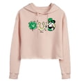 thumbnail image 1 of Disney - Mickey St Patricks Icons - Juniors Cropped Pullover Hoodie, 1 of 5