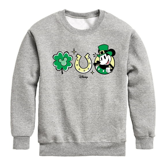 Disney - Mickey St Patricks Icons - Toddler And Youth Crewneck Fleece Sweatshirt