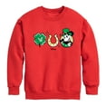 thumbnail image 1 of Disney - Mickey St Patricks Icons - Toddler And Youth Crewneck Fleece Sweatshirt, 1 of 5