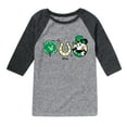 thumbnail image 1 of Disney - Mickey St Patricks Icons - Toddler And Youth Raglan Graphic T-Shirt, 1 of 5