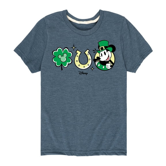 Disney - Mickey St Patricks Icons - Toddler And Youth Short Sleeve Graphic T-Shirt