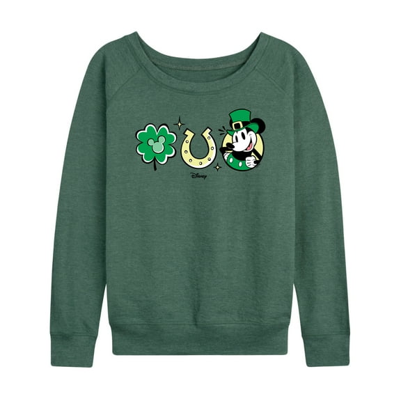 Disney - Mickey St Patricks Icons - Women's Lightweight French Terry Long Sleeve Shirt