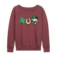 thumbnail image 1 of Disney - Mickey St Patricks Icons - Women's Lightweight French Terry Long Sleeve Shirt, 1 of 5