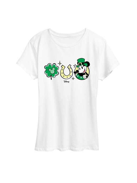 - Mickey St Patricks Icons Women's Short Sleeve Graphic T-Shirt