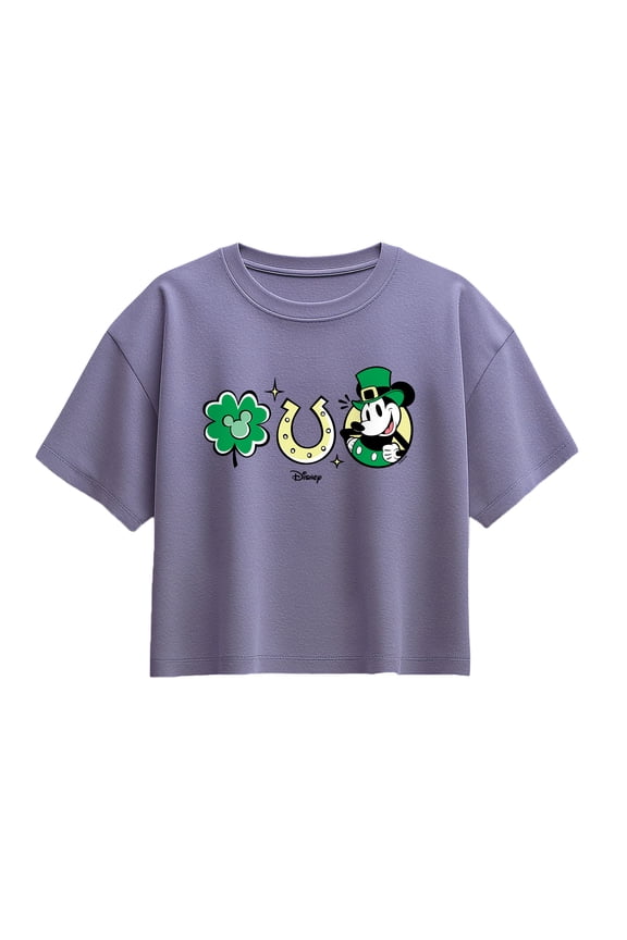 - Mickey St Patricks Icons - Youth Girls Boxy T-Shirt