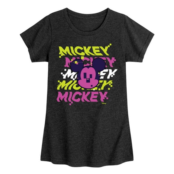 Disney - Mickey Stacked - Toddler & Youth Girls Short Sleeve Graphic T-Shirt