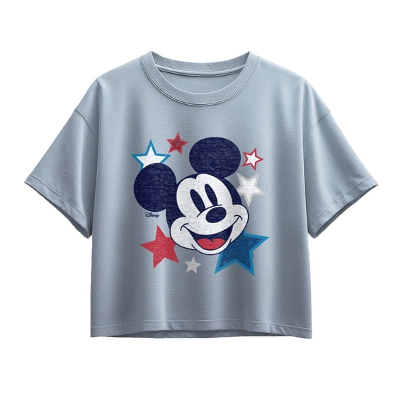 Disney - Mickey Stars Usa - Youth Girls Boxy T-Shirt