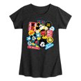 thumbnail image 1 of Disney - Mickey Sticker Look - Youth Girls Short Sleeve Graphic T-Shirt, 1 of 5