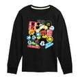 thumbnail image 1 of Disney - Mickey Sticker Look - Youth Long Sleeve Graphic T-Shirt, 1 of 5