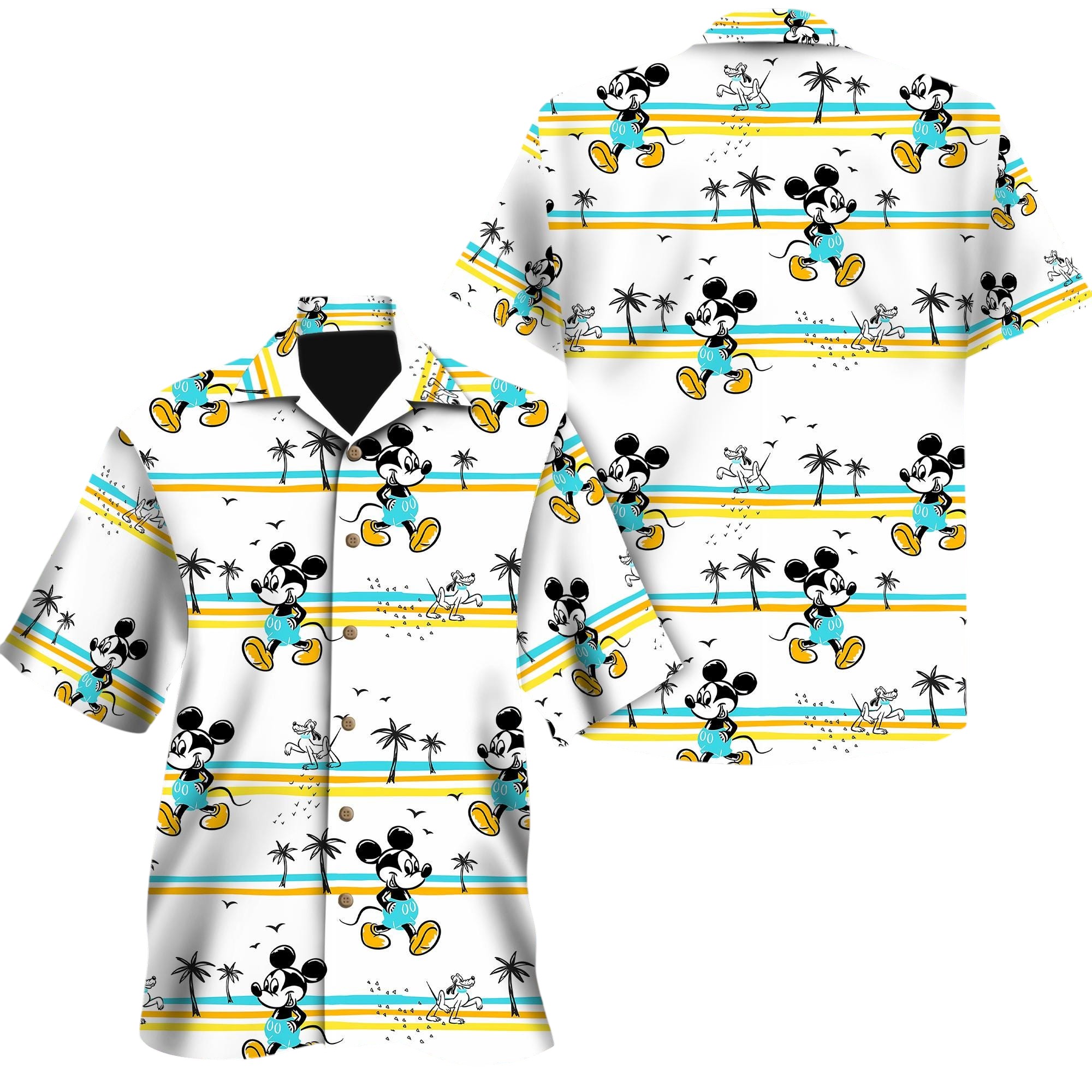 Vintage 90’ MICKEY MOUSE GUAM Hawaii Beach Tee Shirt Top Vacation Walt Disney main image 1