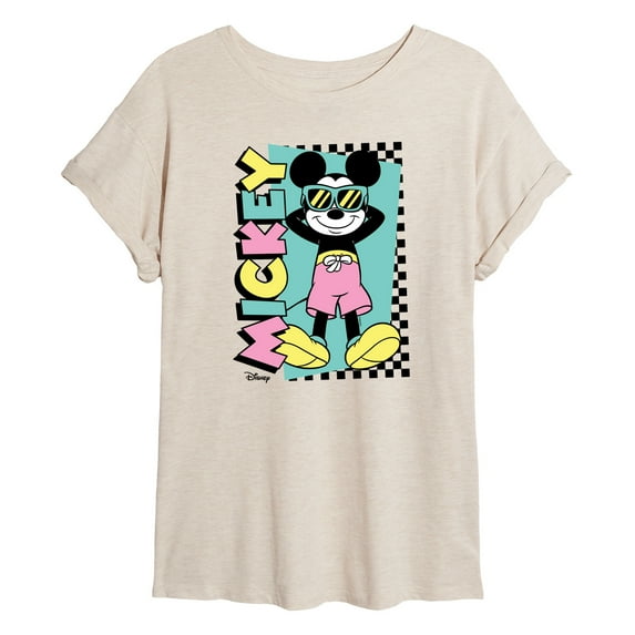 Disney - Mickey Sunbathe - Juniors Ideal Flowy Muscle T-Shirt