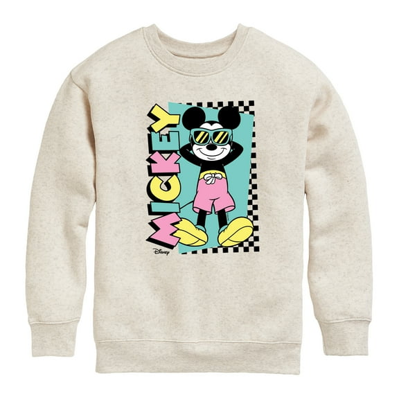 Disney - Mickey Sunbathe - Toddler & Youth Crewneck Fleece Sweatshirt