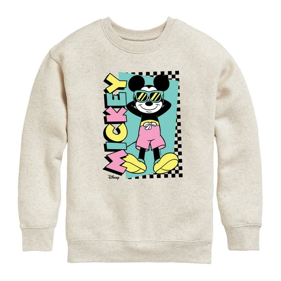 Disney - Mickey Sunbathe - Toddler & Youth Crewneck Fleece Sweatshirt