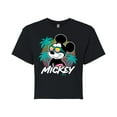 thumbnail image 1 of Disney - Mickey Sunset Shades - Juniors Cropped Cotton Blend T-Shirt, 1 of 5