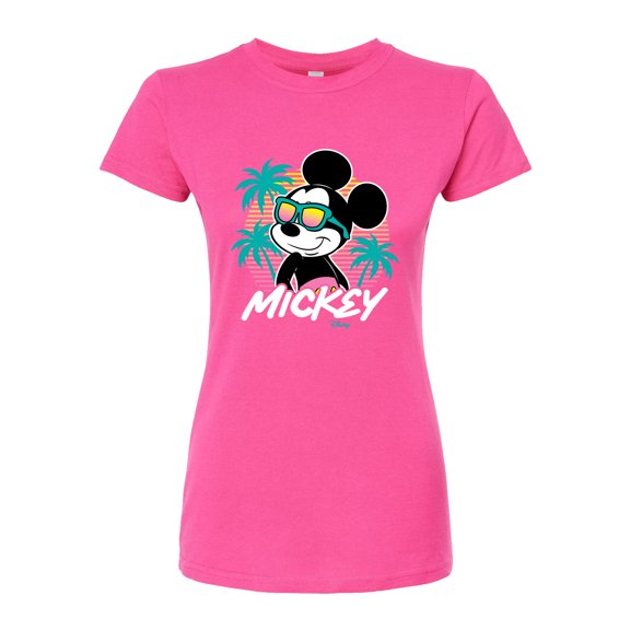 Disney - Mickey Sunset Shades - Juniors Fitted Graphic T-Shirt