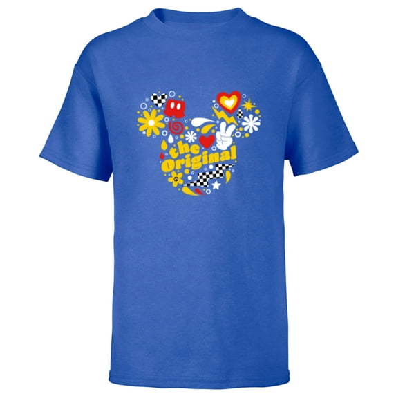Disney Mickey The Original Retro Pop - Short Sleeve T-Shirt for Kids - Customized-Royal
