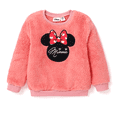 thumbnail image 1 of Disney Mickey Toddler Girls Sweatshirts Character Graphic Long Sleeve Furry Pullover Tee Sizes 2-6, 1 of 8