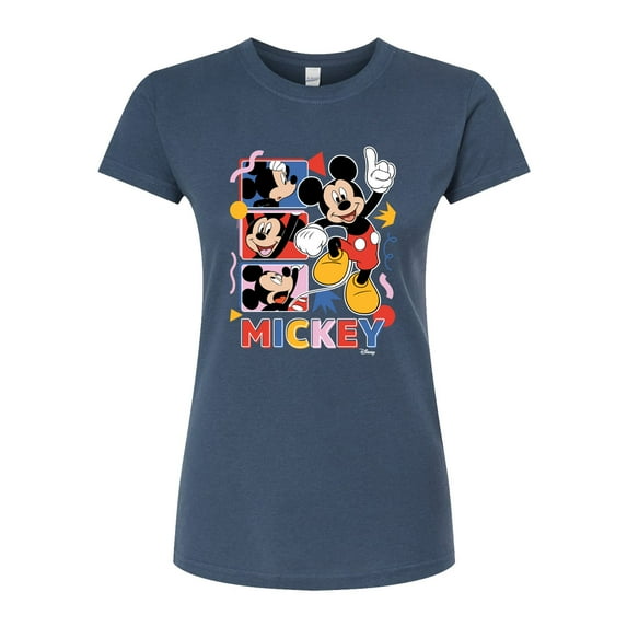 Disney - Mickey Tribute Panels - Juniors Fitted Graphic T-Shirt