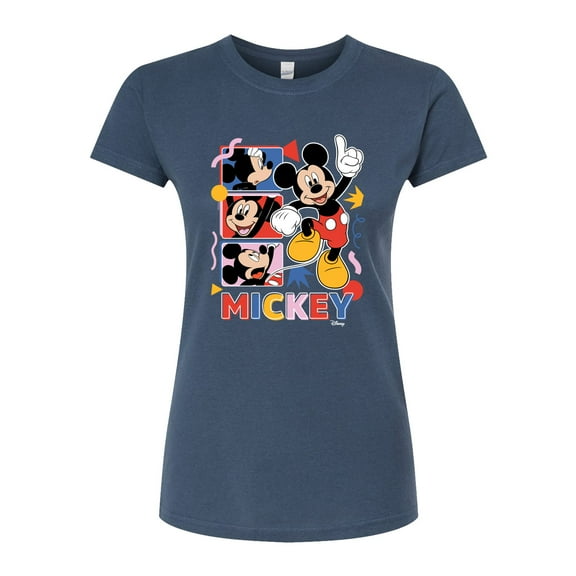 Disney - Mickey Tribute Panels - Juniors Fitted Graphic T-Shirt