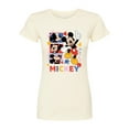 thumbnail image 1 of Disney - Mickey Tribute Panels  - Juniors Fitted Graphic T-Shirt, 1 of 5