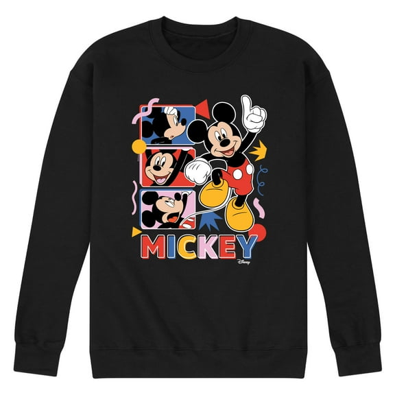 Disney - Mickey Tribute Panels - Men's Crew Neck Fleece Pullover