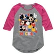 thumbnail image 1 of Disney - Mickey Tribute Panels - Toddler & Youth Girls Raglan Graphic T-Shirt, 1 of 5